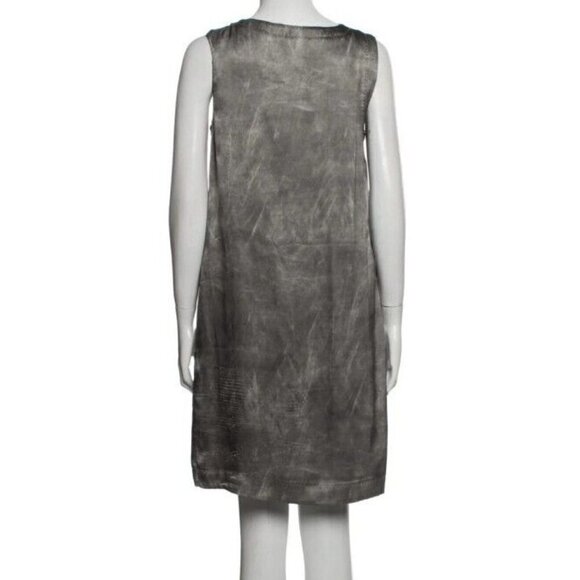 Les Copains 100% Silk Shell Marbled Gray Cowl Neck Sleeveless Dress Size Unknown - Picture 3 of 12